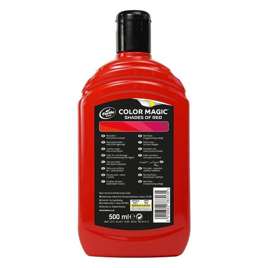 Turtle Wax Color Magic Car Paintwork Polish Restores Scratches Faded 500ml Red