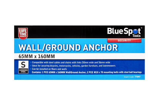 Blue Spot Tools 65MM x 160MM Security Wall/Ground Anchor bsp77097