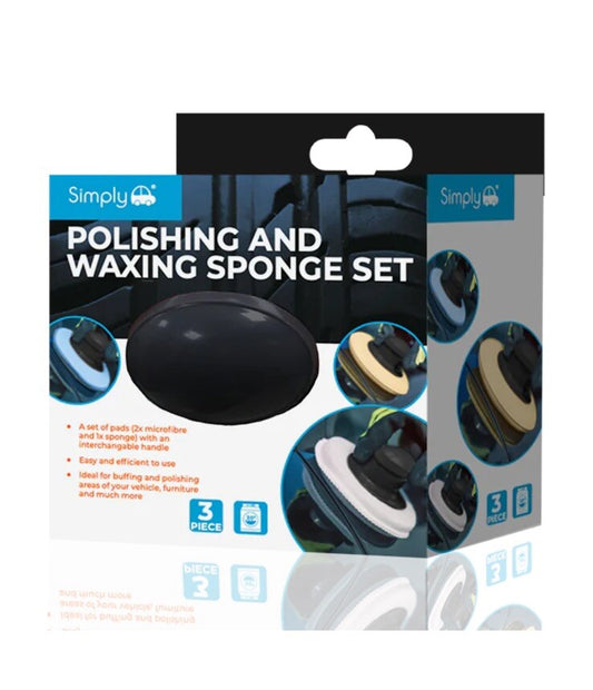 Simply Auto Polishing & Wax Sponge Set - Quality Shiny Car Valet Microfibre Pads