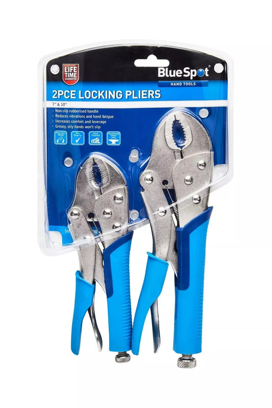 Blue Spot Tools - 2 Pce Soft Grip Non-Slip Locking Pliers 06530