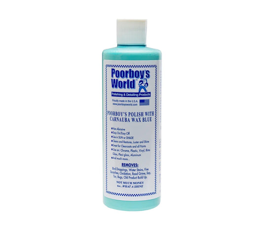Poorboys World Car Polish With Carnauba Wax Blue For Dark Paint 473ml