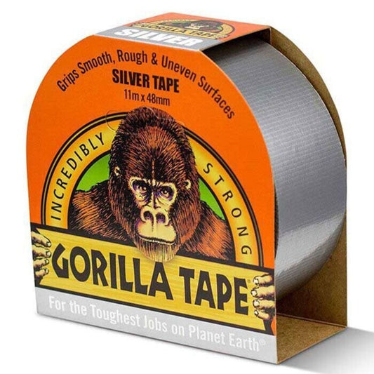 Gorilla Glue 3044911 Extra Strong Cloth Tape - Silver, 48mm x 11m