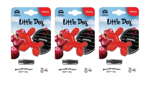 3x Little Joe - Little Dog Car Vent Air Freshener Cherry