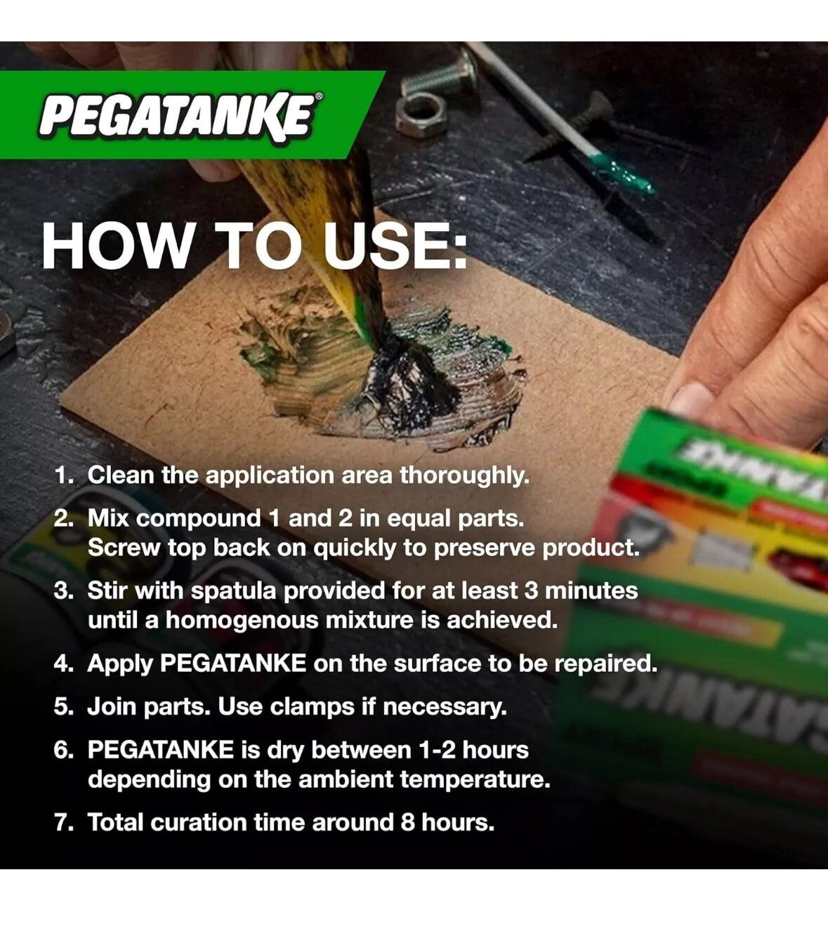 Pegatanke BLACK Professional Cold Weld 2 Part Super Strong Epoxy Resin PEG01