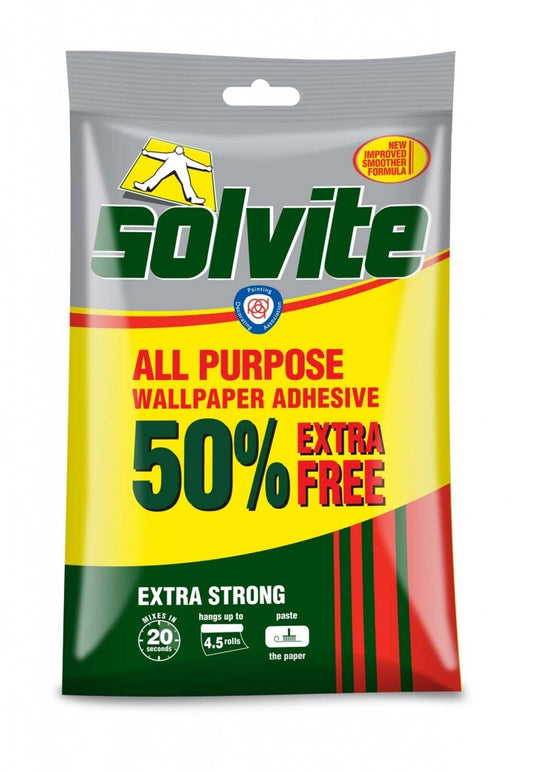 Solvite All Purpose 3 Roll Wallpaper Paste Sachet 68g 368831