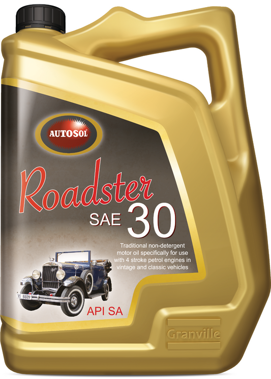 Autosol 0399 Roadster SAE 30 Classic Engine Oil 5 Litre Single for vintage cars