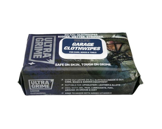 UltraGrime Garage XXL Wipes Heavy Duty 80 Thick Big Wipes - Cleaning Wipes Heavy