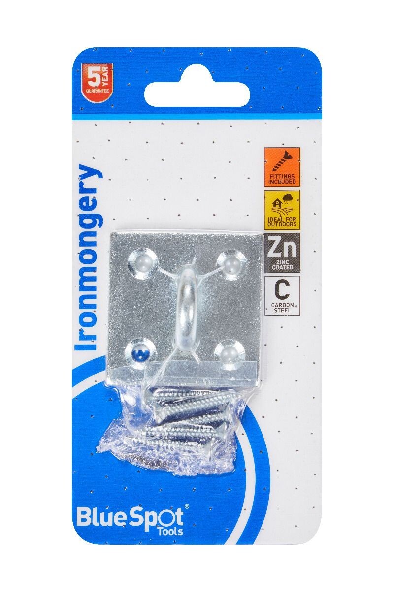 Blue Spot Tools 50mm x 50mm Zinc Plated Staple on Plate bsp78072