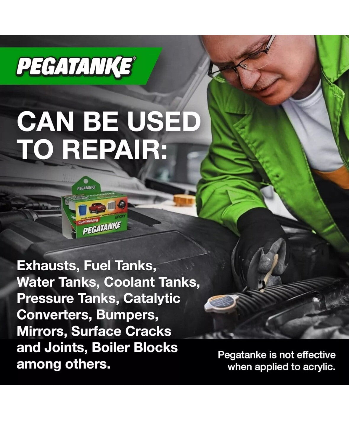 Pegatanke BLACK Professional Cold Weld 2 Part Super Strong Epoxy Resin PEG01