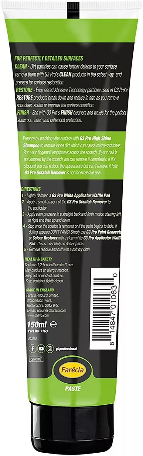 G3 Pro Scratch Remover Paste 150ml - Remove Scratches Permanently - 7163