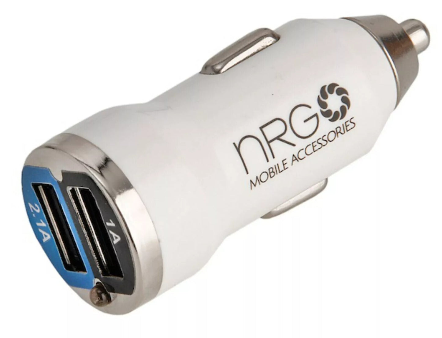 NRG Dual USB 12V In-Car Charging Plug - Phones and Tablets NRG50059
