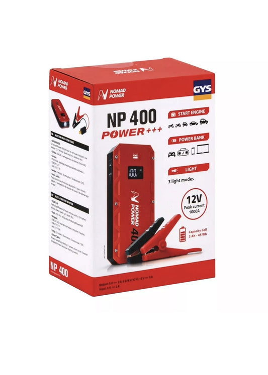 GYS Nomad Power 400 Lithium Jump Start Booster 1500A 12V 025882, Power Bank