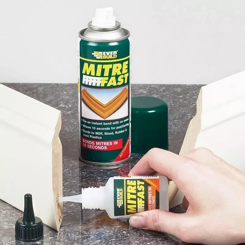 EVERBUILD MITRE FAST BONDING KIT STD SUPER GLUE 50g & ACTIVATOR 200ML