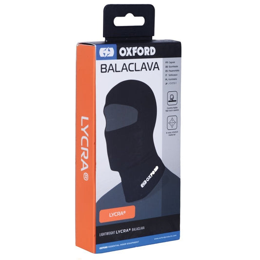 Oxford Motorcycle Lycra Balaclava Black Bike Scooter One Size Head & Neck Wear 