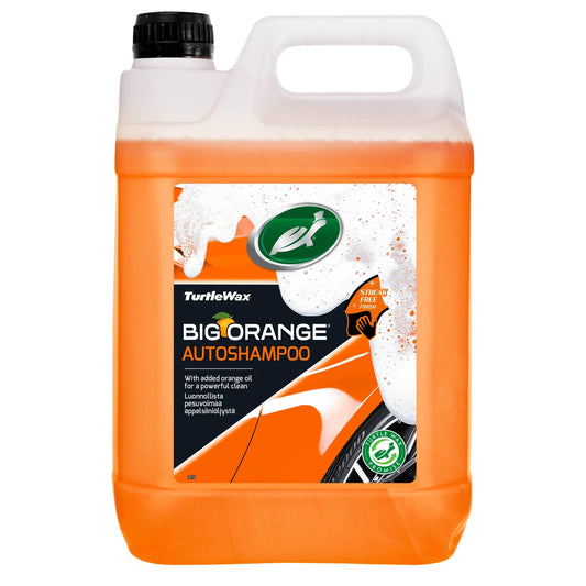 Turtle Wax Big Orange Car Shampoo Cleans with Streak-Free Finish 5 Litr