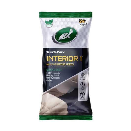 Turtle Wax Interior 1 Multi-Purpose Wipes for Car Interior For Fabrics 