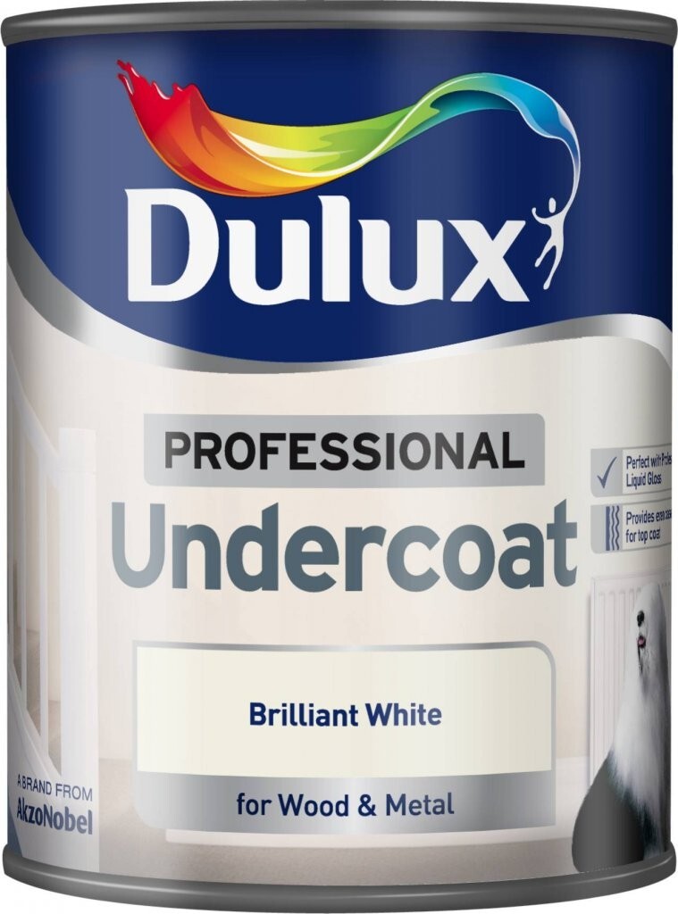Dulux Professional Undercoat Paint Brilliant White Size 750ml/2.5L