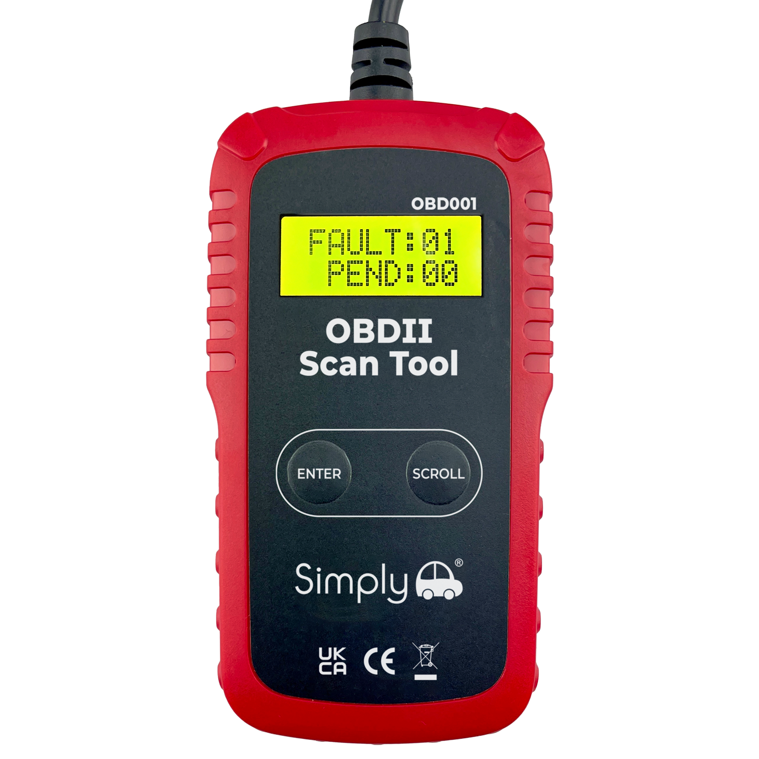 Vehicle Diagnostic Code Reader Car Fault Scan Tool LCD Display OBDII Compliant