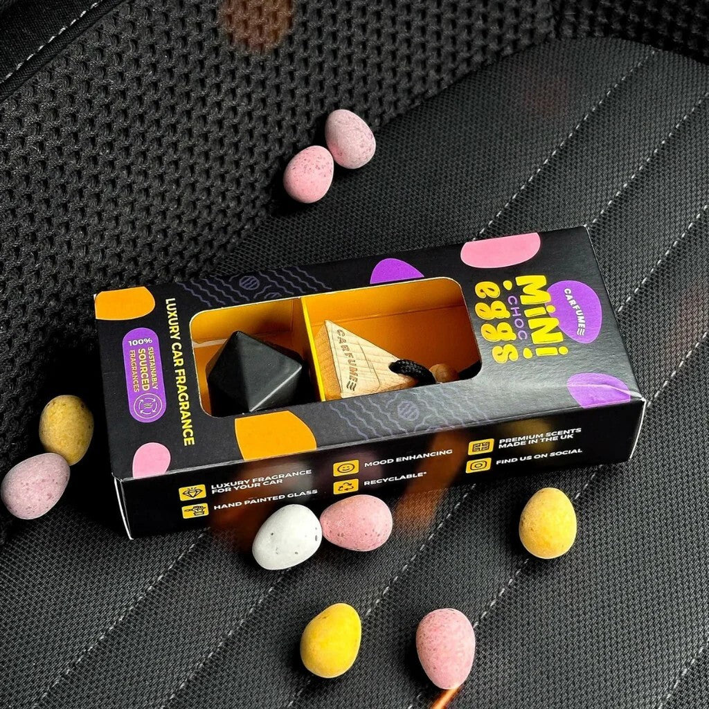 Limited Edition Carfume Mini Eggs Gift Set, Car Air Freshener Diffuser & Spray