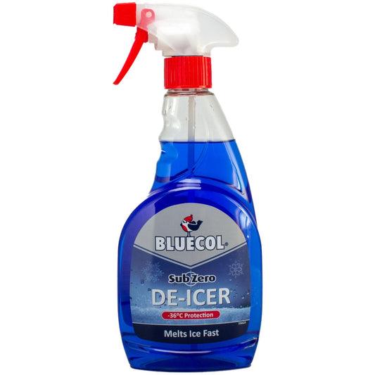 Bluecol Trigger De-Icer Aerosol Ice Melt  500mL Spray 1L For Locks & Mirrors