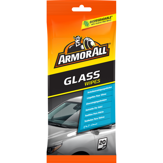 Armorall Extra Strength Car Windscreen Window Glass Wipes Pouch - 20 Wipes