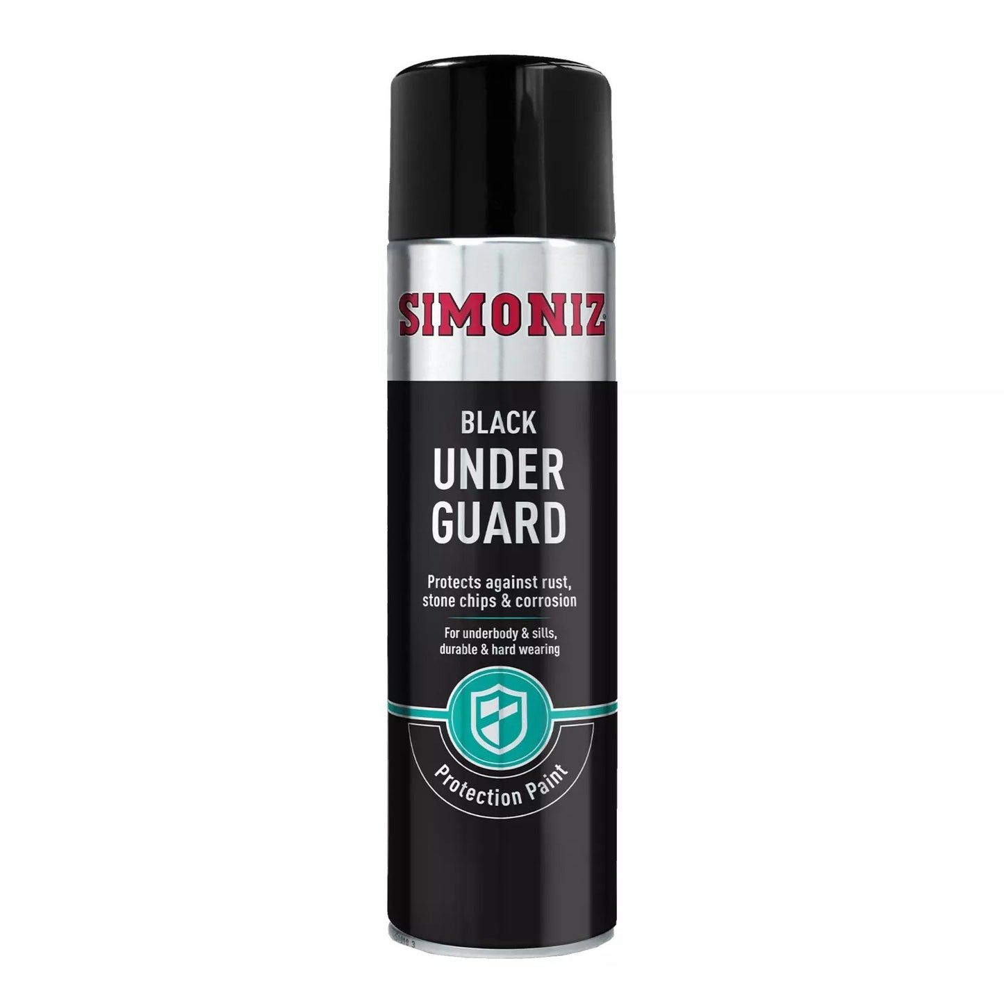 Simoniz Black Under Guard Spray Aerosol 500ml Stone Chip Durable Rust Protection