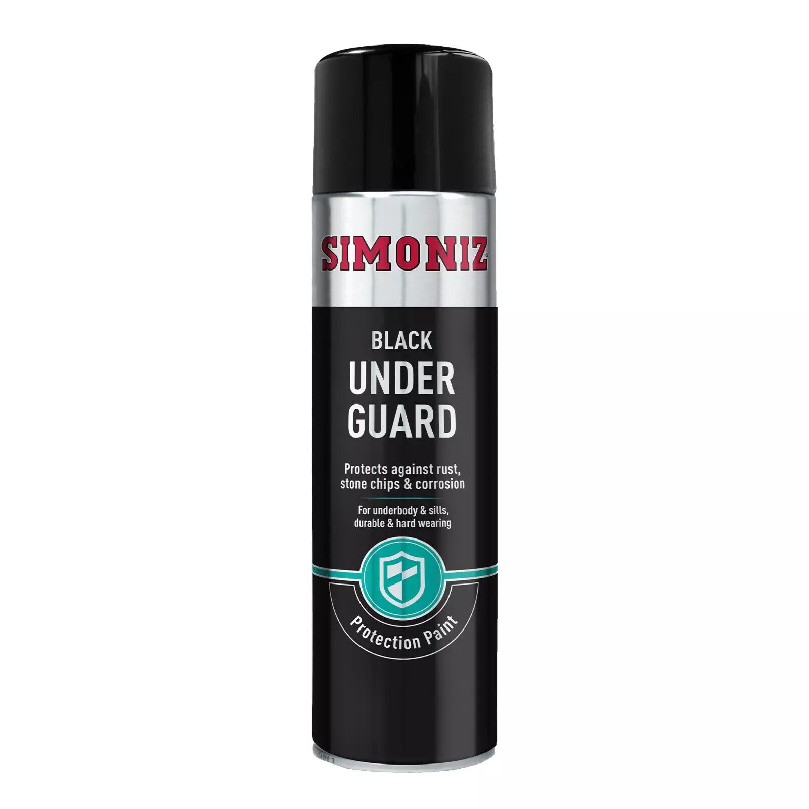 Simoniz Black Under Guard Spray Aerosol 500ml Stone Chip Durable Rust Protection