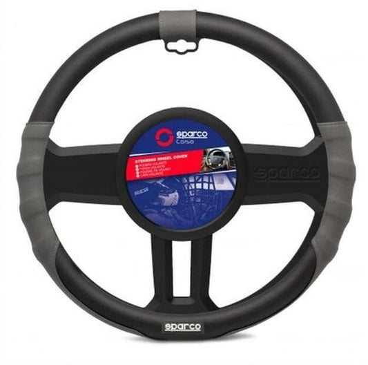 Official SPARCO SPC1114BL Steering Wheel Cover, Grey & Black High Quality