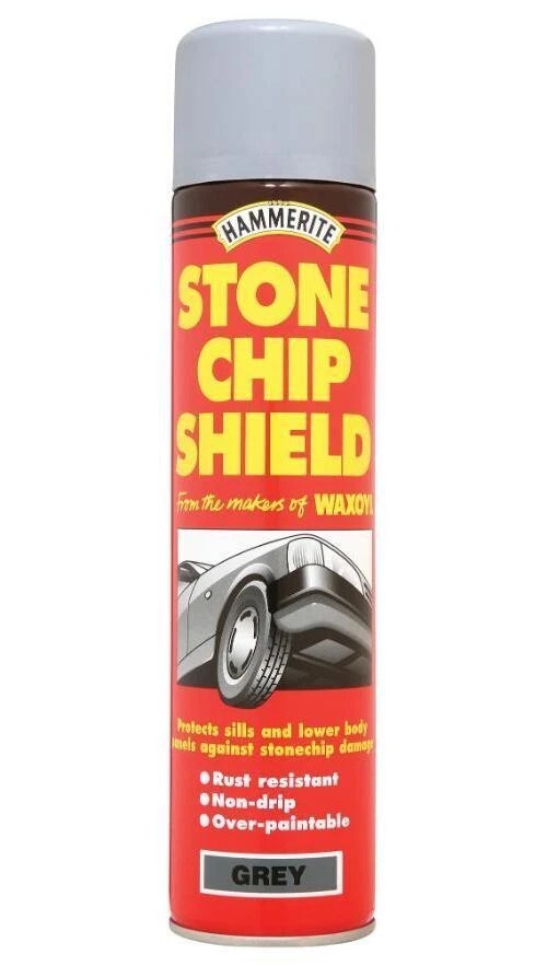 Hammerite Stone Chip Shield Moisture Rust Protection Spray Paint grey 600ml