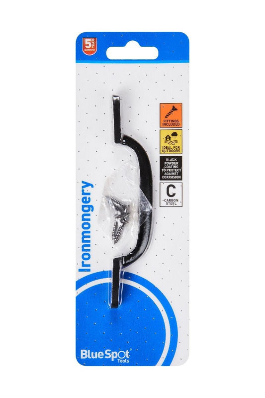 Blue Spot Tools Ironmongery 150mm Black Powder Coated Hot Bed Handle bsp78077