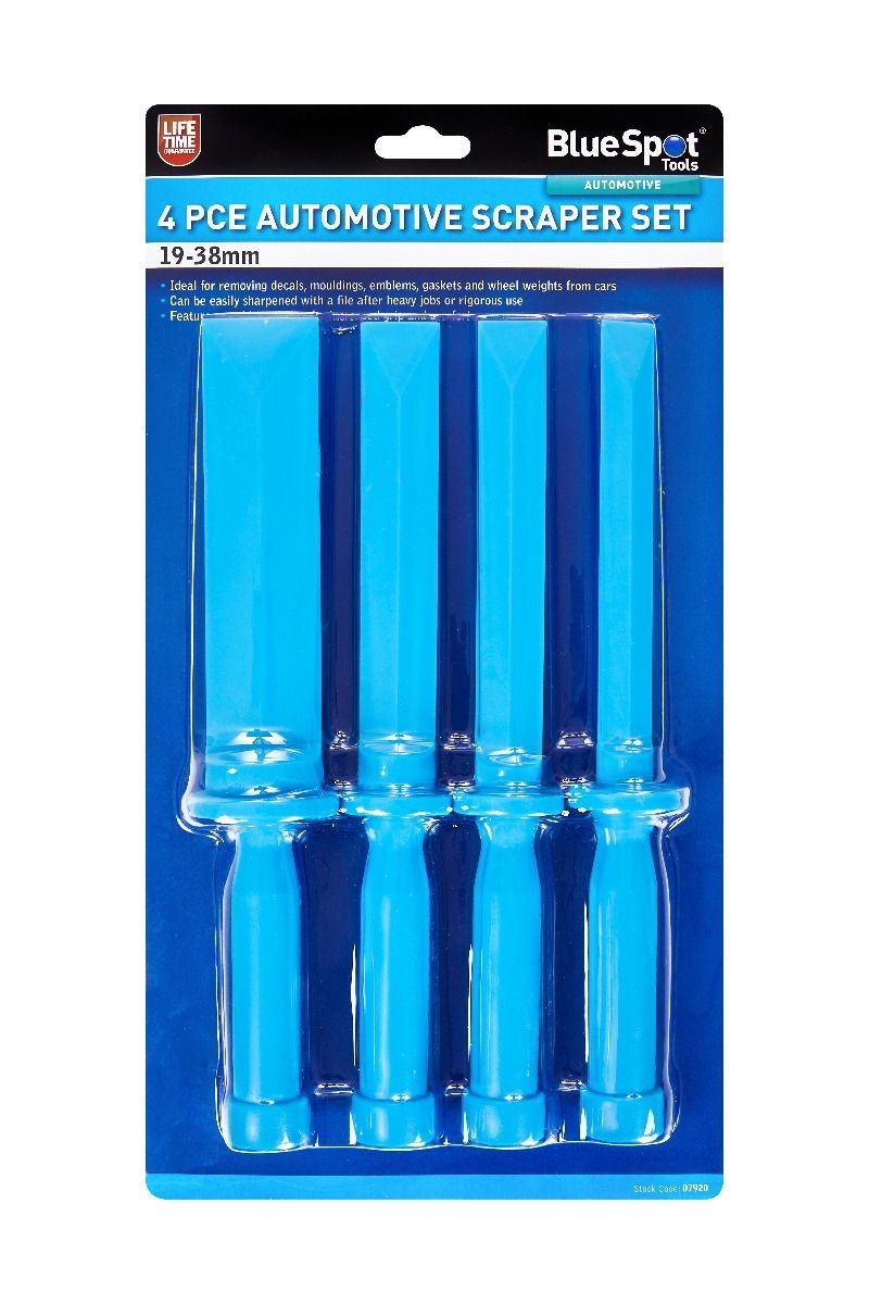 BlueSpot 4pc Non Marking Car Trim  Pry Tool Automotive Plastic Scraper bsp07997