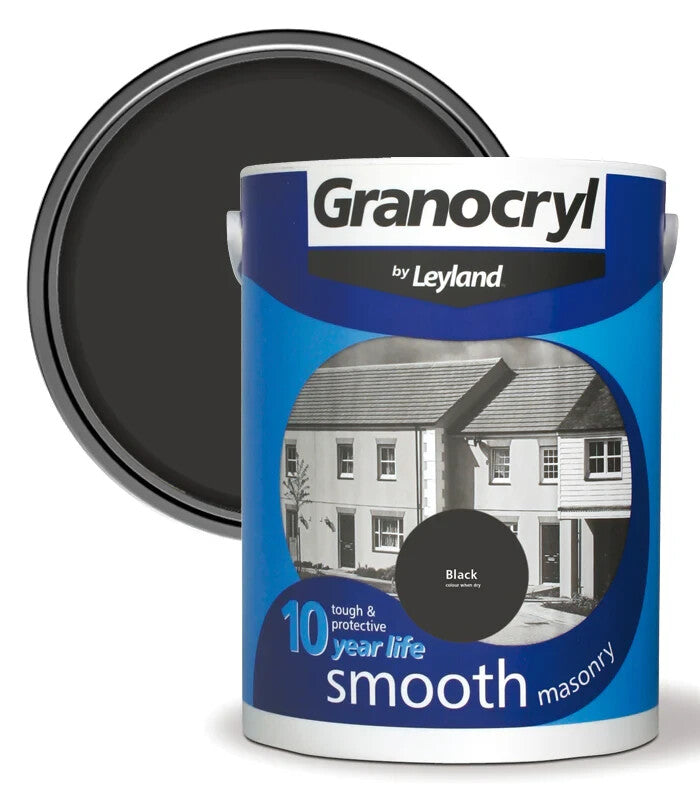 Leyland Granocryl Smooth Masonry Paint - Black - 2.5L