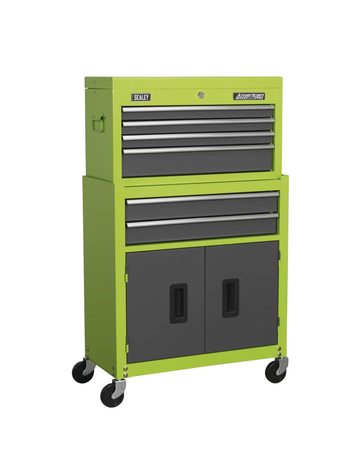 Sealey Topchest Rollcab 6 Drawers W/Ball Bearing Runners Hi-Viz AP2200BBHV