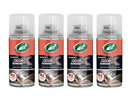 4 x Turtle Wax Odor-X Whole Car Sweet  Berry Blast, Scent Fogger Lasts 30 Days