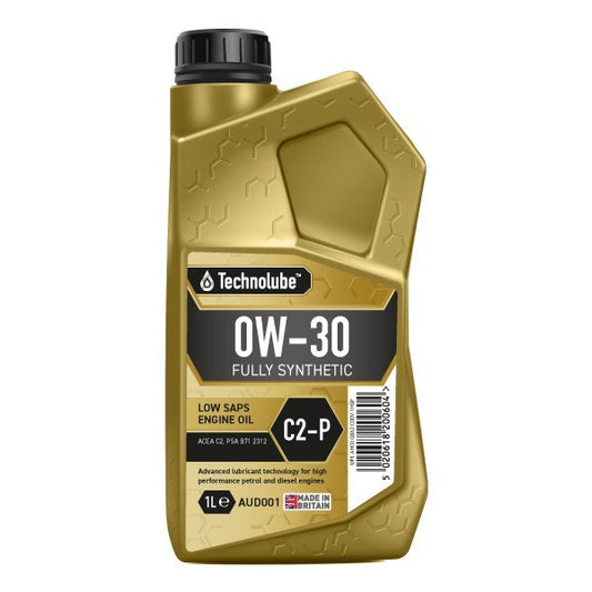 0w/30 C2 PSA Fully Synthetic Low Saps ltr Technolube Engine Oil C2-P AUD001