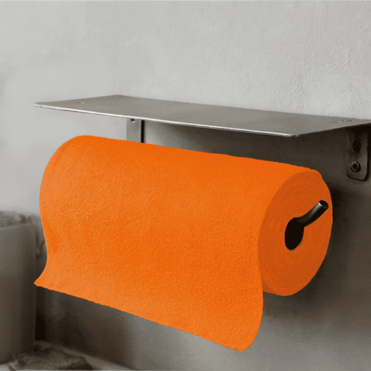 Microfibre Tear-Off Cloth Roll 50 pcs, Lint Free Car Home Garden Cleaning Orange