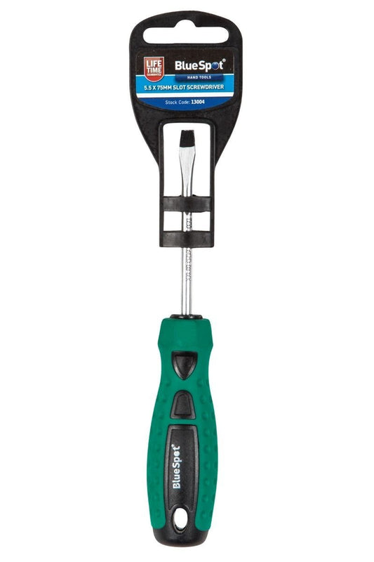 BlueSpot Slotted Screwdriver  5.5 x 75mm Chrome Vanadium 13004