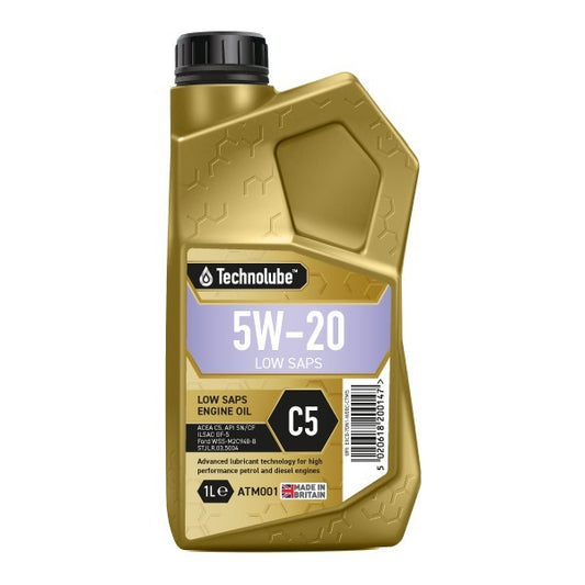 Technolube Fully Synthetic 5W-20 C5 Low SAPS Engine Oil - 1L,   ATM001