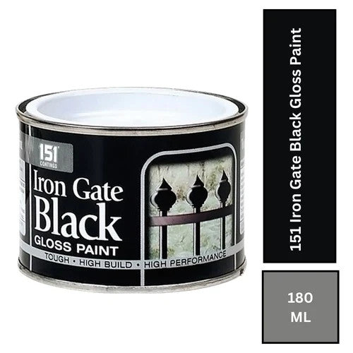 151 Coatings High Performance Iron Gate Black Gloss Paint 180ML