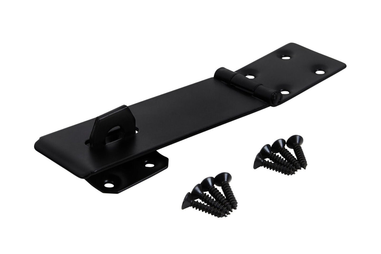 Blue Spot Tools Ironmongery 152mm Black Powder Coated Hasp and Staple bsp78058