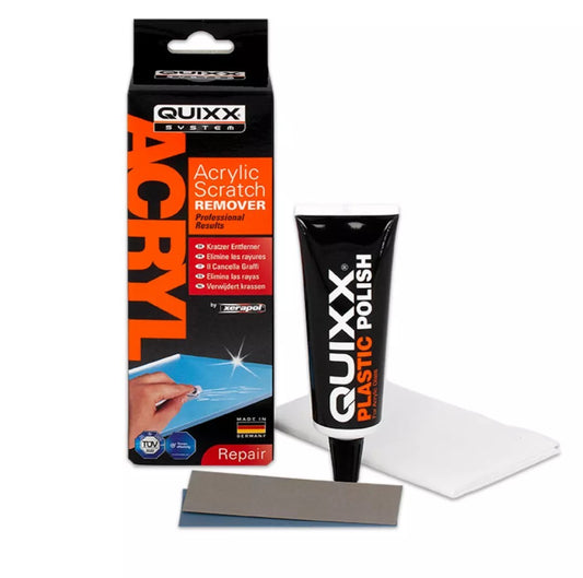 QUIXX Xerapol Acrylic Plastic Polish Perspex Scratch Remover Restoration Kit QA1