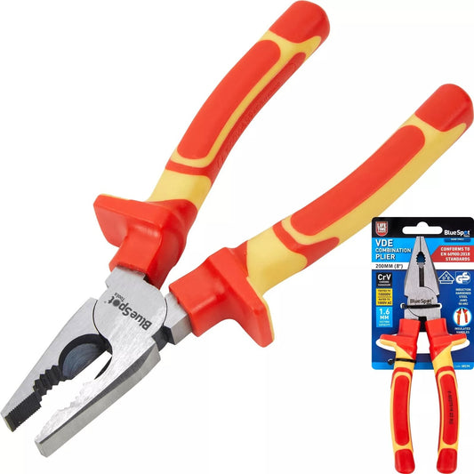 200mm Vde Soft Grip Combination Pliers Wire Cutters Plier Tool 8" 08194
