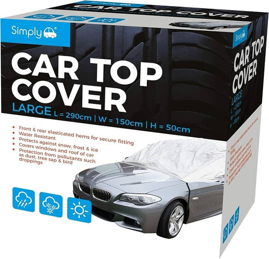 Simply Water Rain UV Sun Frost Resistant Fully Breathable Car Top Cover - Large