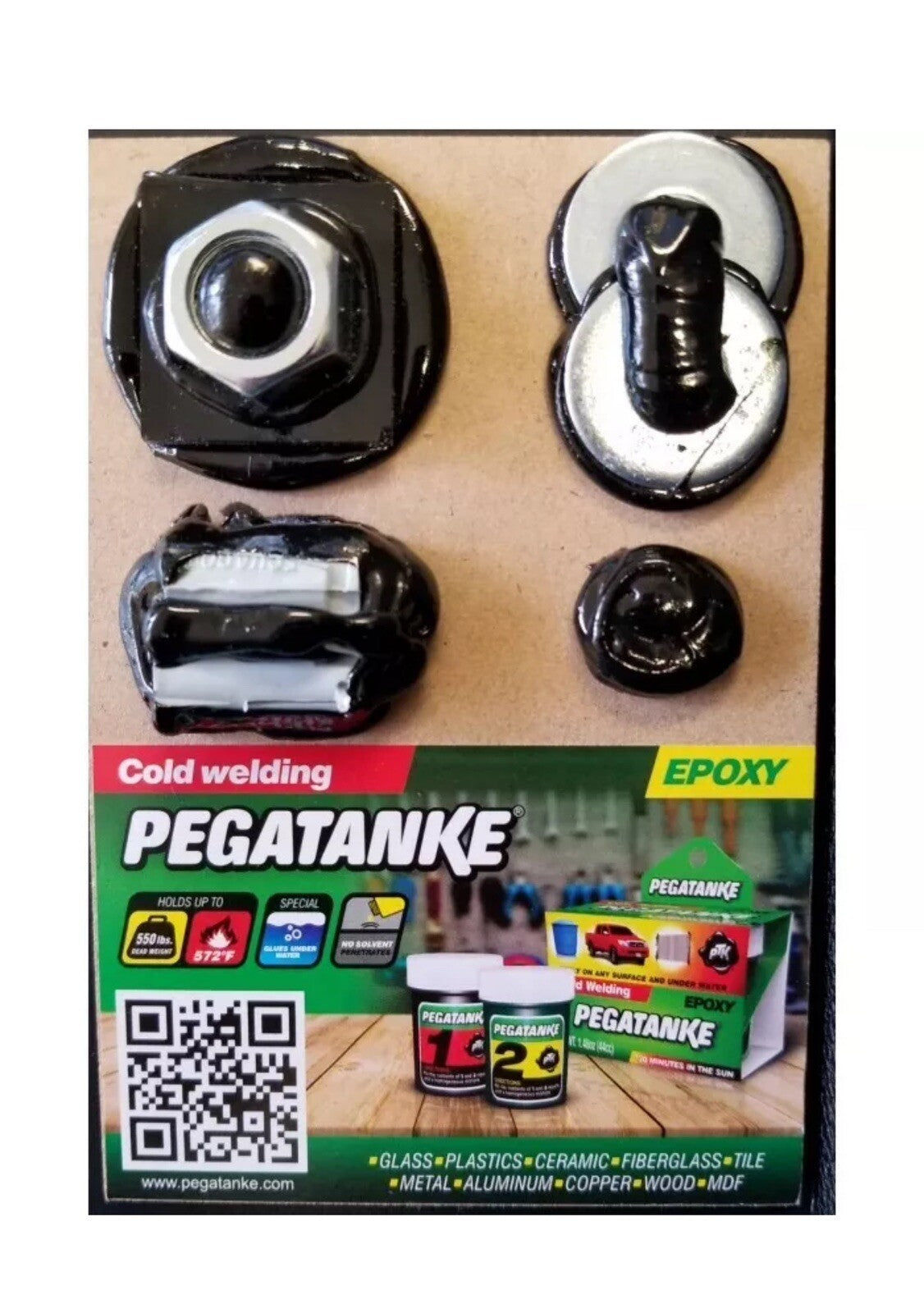 Pegatanke BLACK Professional Cold Weld 2 Part Super Strong Epoxy Resin PEG01