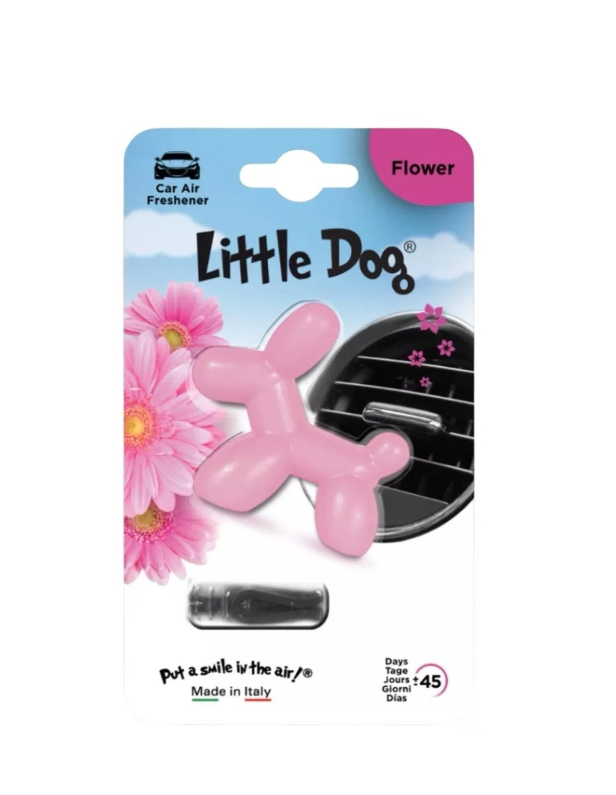 2x Little Joe - Little Dog Car Vent Air Freshener Flower