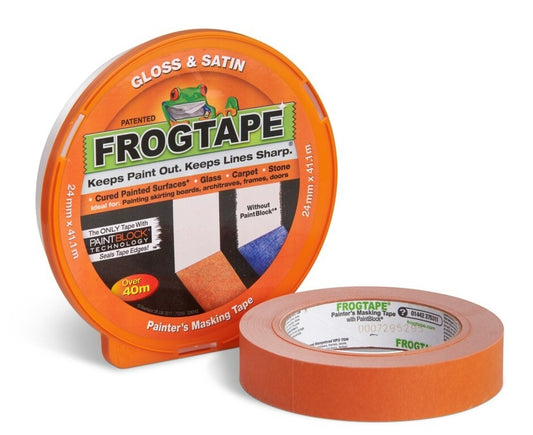 FrogTape Gloss & Satin 24mm X 41.1m Painter's Masking Tape - Orange 335214