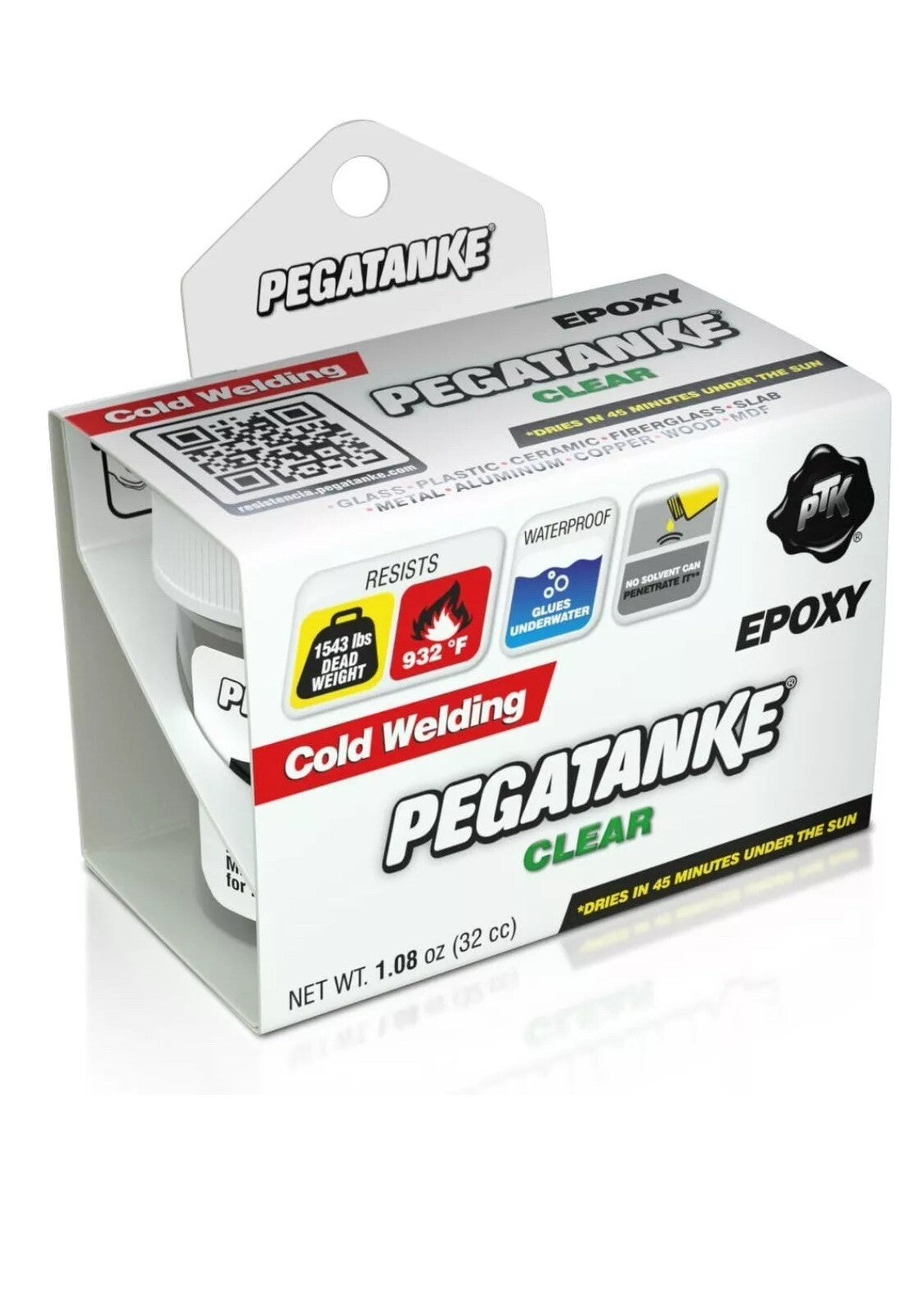 Pegatanke CLEAR Professional Cold Weld 2 Part Super Strong Epoxy Resin Glue