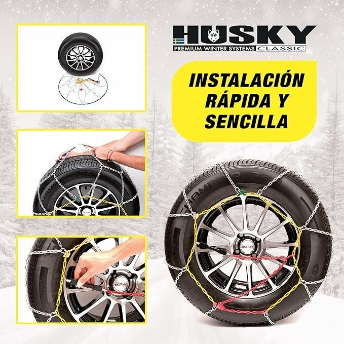 Husky premium Snow Chains – Brand New 9mm size 165-80 to 195-45 husad50