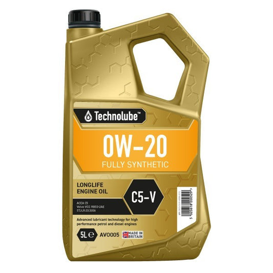 Technolube Fully Synthetic 0W-20 C5 Volvo - 5L- AVO005