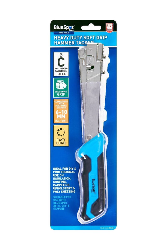 BlueSpot  Staple Gun Heavy Duty Soft Grip 6-10mm T50 Staples bsp35115